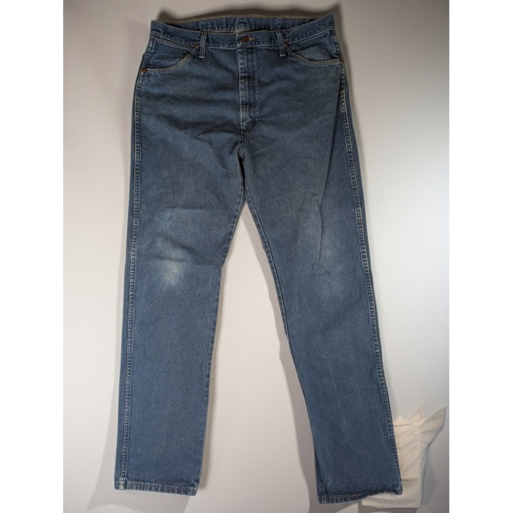 Wrangler Cowboy Cut 13MWZZPW Straight Leg Jeans Men's 36x36 Medium Wash